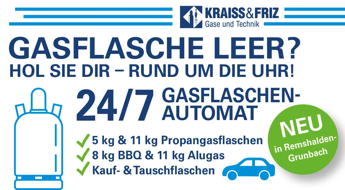 Gasflaschenautomat am Sauerstoffwerk Remshalden