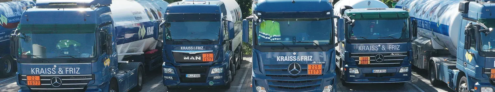 LKW-Reihe der KRAISS & FRIZ Flotte