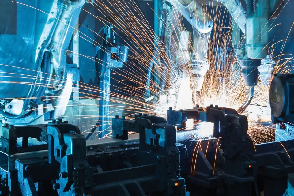 Welder at work